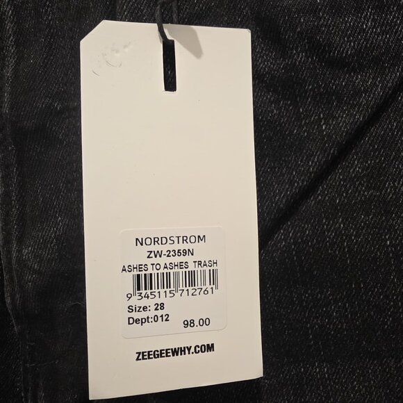 NWT ZGY Denim STRAIGHT UP JEAN - ASHES TO ASHES Size 27 - Picture 3 of 3